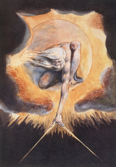 古代の日、「ヨーロッパの予言」、1793年（ペンとインク、トイレ、紙のボディカラーでエッチング） 作： William Blake